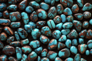 nuggets of tumbled bisbee tuquoise 