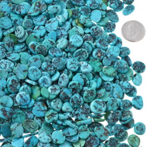 small tumbled discs of kingman turquoise