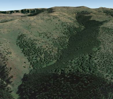 notch in mountain can have gold buildup