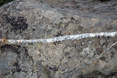 quartz vein in sandstone with gold deposit