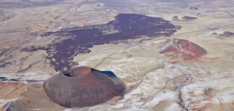 volcanic vent fields of Arizona form gemstones