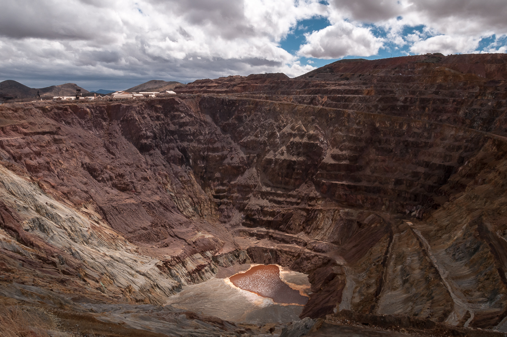 lavender pit Bisbee Copper Queen historical mine has been shut down for many years. 