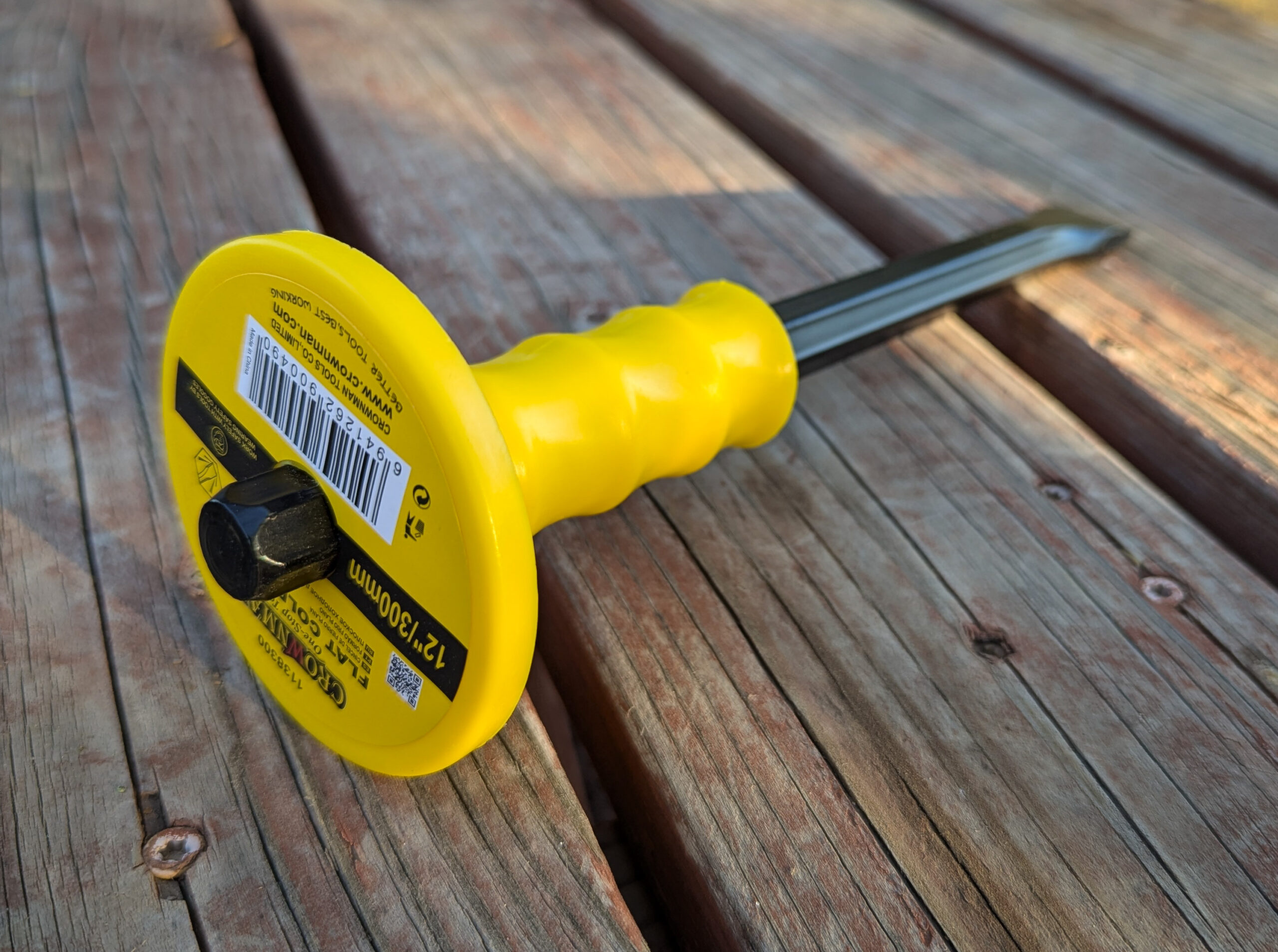 cold masonry chisel for rockhounding back view